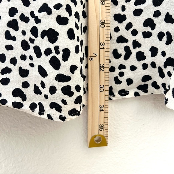 Reformation Bea Midi Skirt Ocelot Animal Print Leopard Spots Dots Black Size 6 - Picture 14 of 16